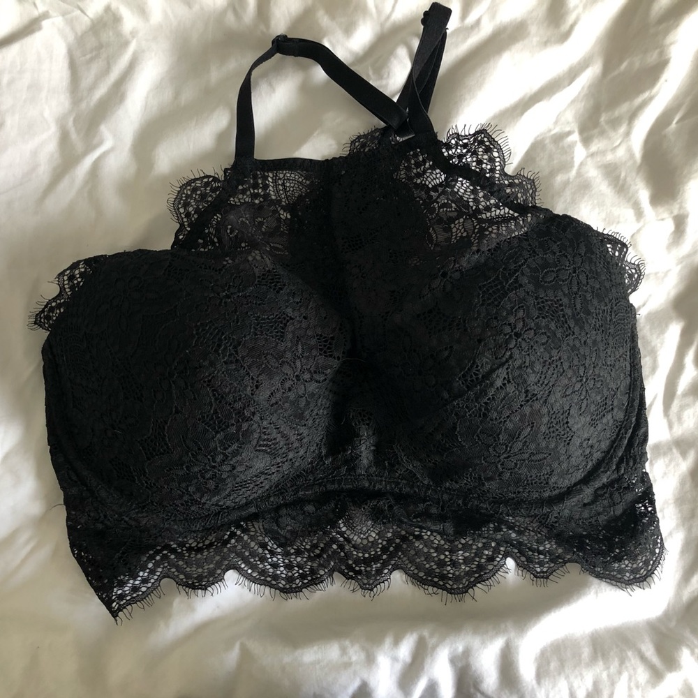 Lace high neck bralette